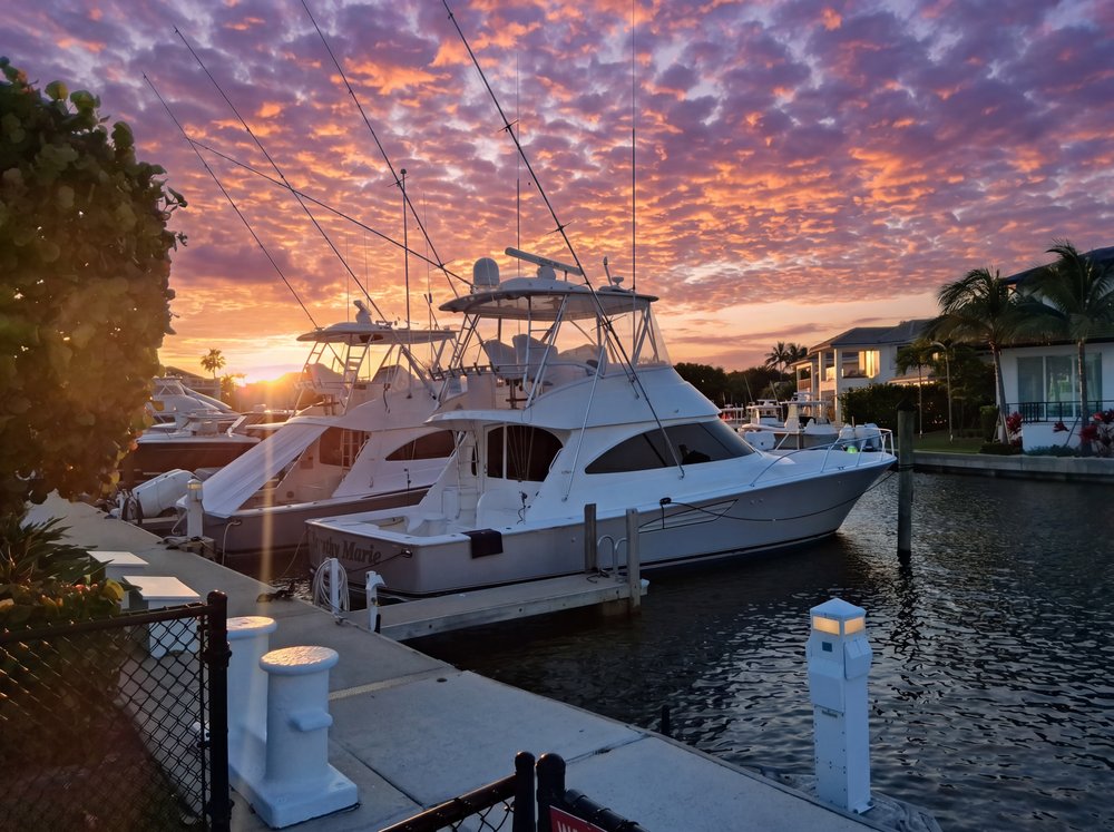 Sunset Over Sportfishing Boats in North Palm Beach Florida 20260515