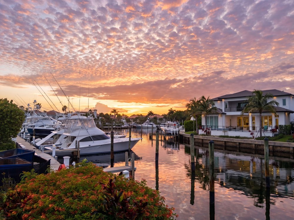 Sunset Over HMY Yacht Sales North Palm Beach Marina 20260603