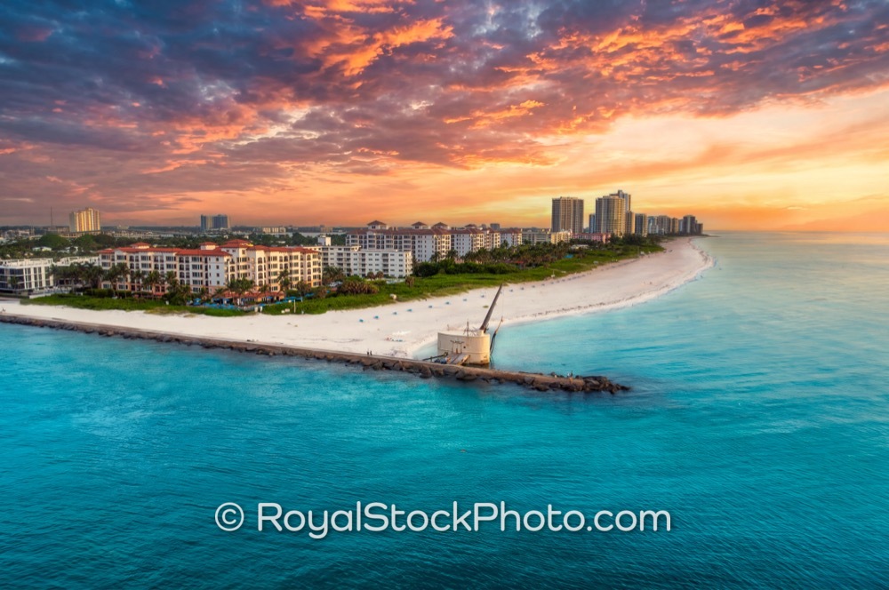 Luxury Community Living Showcases Sweep of Beachfront and Iconic Pump House at Sunset on South Ocean Avenue